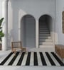 Ivory Stripes Wool 8 ft x 10 ft Hand Tufted Carpet