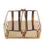 Ivory Tissue Holder Gold