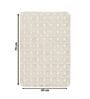 Ivory Geometric Cotton 17x25 Inches AntiSkid Bath Mat