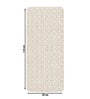 Ivory Geometric Cotton 17x39 Inches AntiSkid Bath Mat