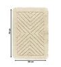 Ivory Abstract Microfibre 19x27 Inches AntiSkid Bath Mat