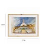 Shanti Stupa Ivory White Landscape Framed Digital Art Print
