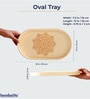 White Premium MDF Oval Tray Medium with Mandala Art