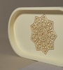 White Premium MDF Oval Tray Small with Mandala Art