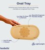 White Premium MDF Oval Tray Small with Mandala Art