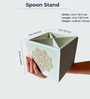 White Premium MDF Spoon Stand with Mandala Art