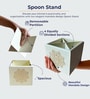 White Premium MDF Spoon Stand with Mandala Art