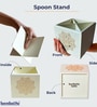 White Premium MDF Spoon Stand with Mandala Art