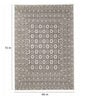 Ivory Geometric Wool & Cotton 4 ft x 6 ft Hand Knotted Carpet