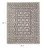 Ivory Geometric Wool & Cotton 8 ft x 10 ft Hand Knotted Carpet