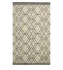 Beige Geometric Wool 8 ft x 10 ft Hand Tufted Carpet