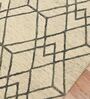 Beige Geometric Wool 8 ft x 10 ft Hand Tufted Carpet