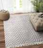 Ivory Wool 4 X 6 ft Hand Woven Dhurrie