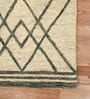 Beige Geometric Wool 5 ft x 8 ft Hand Tufted Carpet