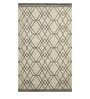 Beige Geometric Wool 5 ft x 8 ft Hand Tufted Carpet