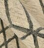 Beige Geometric Wool 5 ft x 8 ft Hand Tufted Carpet