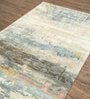 Off White Abstract Wool 5 ft x 7 ft Hand Tufted Carpet