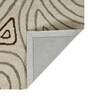 Beige Abstract Blended Wool 5 ft x 7 ft Hand Tufted Carpet