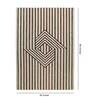 Beige Abstract Blended Wool 5 ft x 7 ft Hand Tufted Carpet