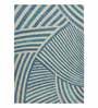 Blue Abstract Blended Wool 6 ft x 9 ft Hand Tufted Carpet