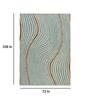 Blue Abstract Blended Wool 6 ft x 9 ft Hand Tufted Carpet
