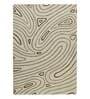 Beige Abstract Blended Wool 8 ft x 10 ft Hand Tufted Carpet