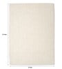 Ivory Abstract Wool and Cotton 8 ft x 10 ft Hand Woven Carpet
