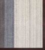 Ivory Striped Wool And Viscose 5 ft x 8 ft Hand Woven Carpet
