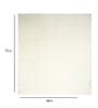 Ivory Wool Blend Plain Solids 4 ft x 6 ft Hand Knotted Carpet
