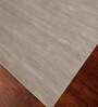 Ivory Striped Wool 4 ft x 6 ft Hand Woven Carpet