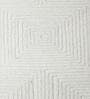 Ivory Wool Geometric 8 x 5 Feet Hand Tufted Carpet