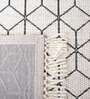 Ivory Wool Rectangle 5 x 8 Feet Dhurrie