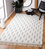 Ivory Wool Rectangle 5 x 8 Feet Dhurrie