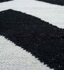 Off White Striped Wool 5 ft x 7 ft Flat Weave Dhurrie