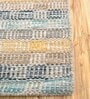 Off White Striped Wool 5 ft x 7 ft Flat Weave Dhurrie
