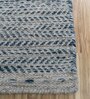 Off White Striped Wool 5 ft x 7 ft Flat Weave Dhurrie