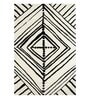 Off White Abstract Wool 5 ft x 7 ft Hand Tufted Carpet