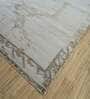 Ivory Abstract Wool 8 ft x 10 ft Hand Knotted Carpet