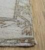 Ivory Abstract Wool 8 ft x 10 ft Hand Knotted Carpet