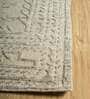 Beige Abstract Wool 9 ft x 12 ft Hand Knotted Carpet