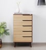 Ivy- 5 Chest Of Drawer in Columbian Wallnut & Brentwood Teak Finish