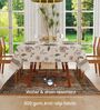 Ivyrose snow white Floral Sicilia Table Cover ( 4 Seater  )