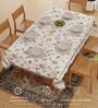 Ivyrose snow white Floral Sicilia Table Cover ( 4 Seater  )