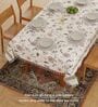 Ivyrose snow white Floral Sicilia Table Cover ( 6 Seater  )