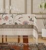 Ivyrose snow white Floral Sicilia Table Cover ( 6 Seater  )