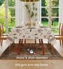 Ivyrose snow white Floral Sicilia Table Cover ( 6 Seater  )