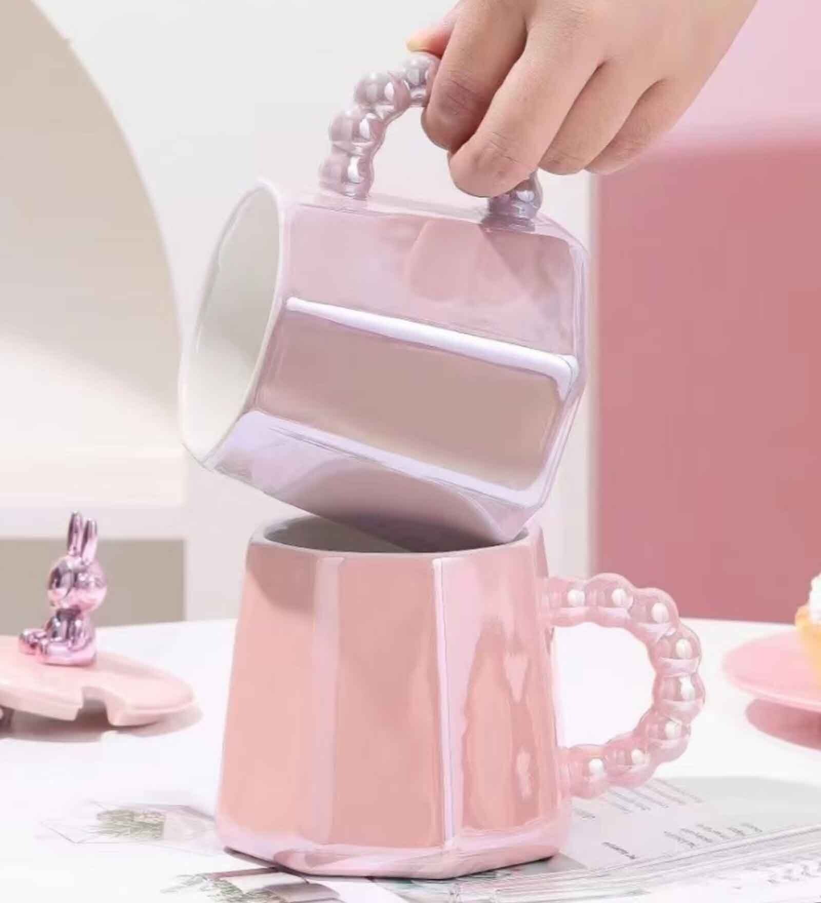 Ceramic Kid's Mugs with Straw (Pack of 2, 375 ML)