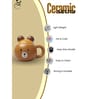 Animal Printed Ceramic Mug with Lid for Kids (375ml)