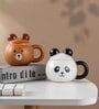 Animal Printed Ceramic Mug with Lid for Kids (375ml)