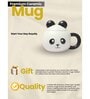 Animal Printed Ceramic Mug with Lid for Kids (375ml)